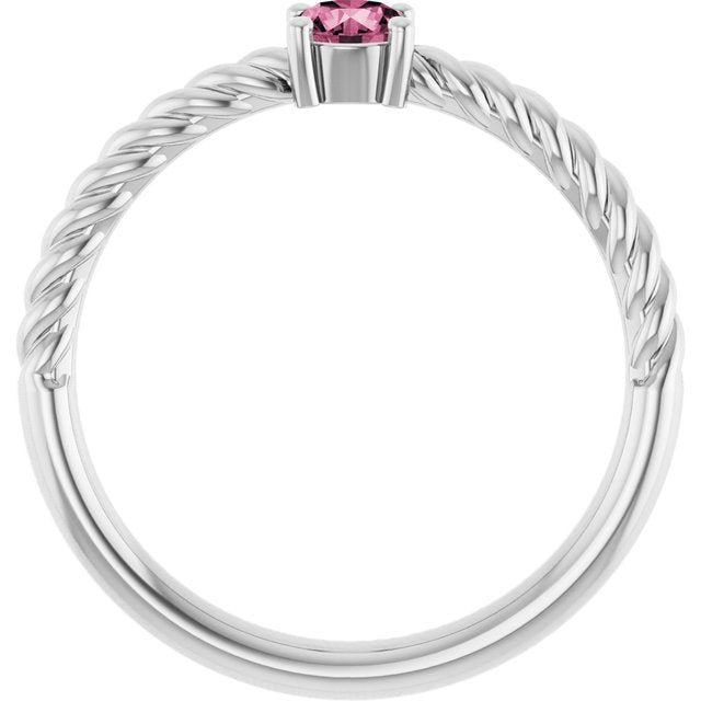 Natural Pink Tourmaline | Round | 4mm