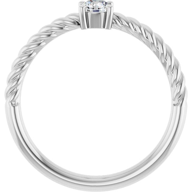 Natural White Sapphire | Round | 4mm