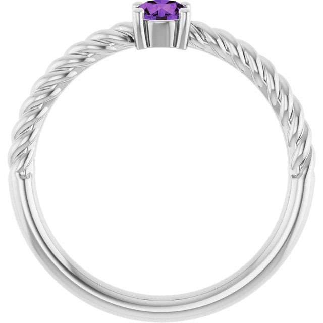 Natural Amethyst | Round | 4mm