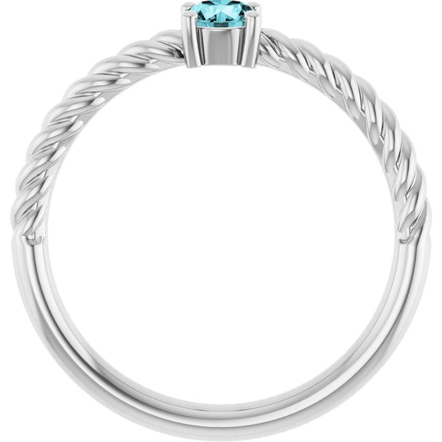 Natural Blue Zircon | Round | 4mm
