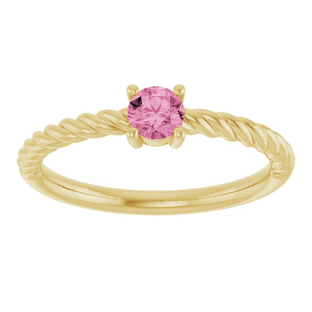 Natural Pink Tourmaline | Round | 4mm