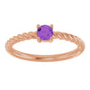 Natural Amethyst | Round | 4mm