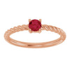 Natural Ruby | Round | 4mm | Lab-Grown Ruby | Round | 4mm