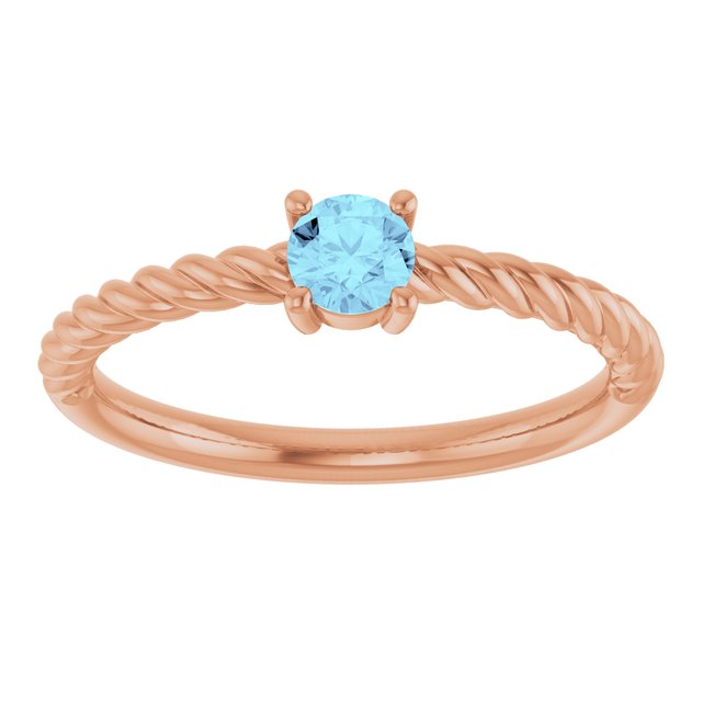 Natural Aquamarine | Round | 4mm