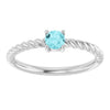 Natural Blue Zircon | Round | 4mm