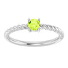 Natural Peridot | Round | 4mm