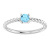 Natural Aquamarine | Round | 4mm