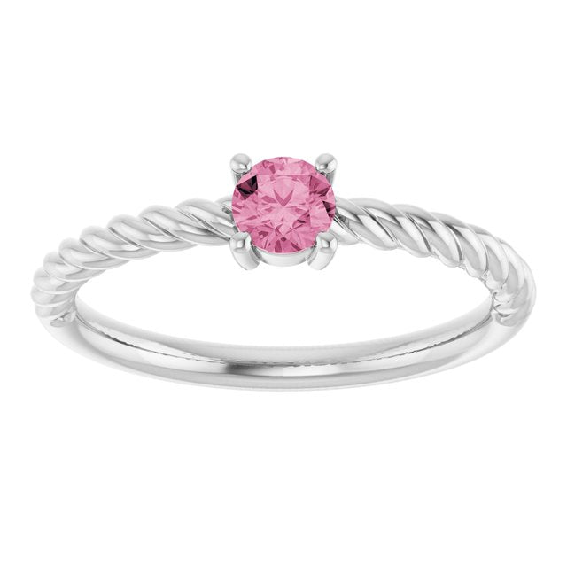 Natural Pink Tourmaline | Round | 4mm
