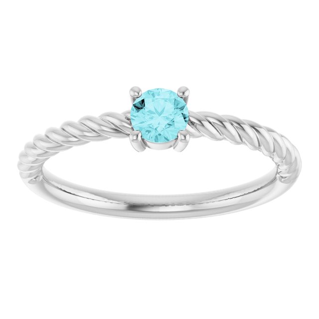 Natural Blue Zircon | Round | 4mm