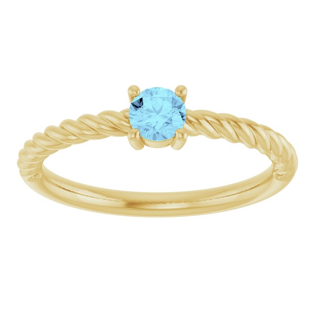Natural Aquamarine | Round | 4mm