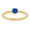 Natural Blue Sapphire | Round | 4mm | Lab-Grown Blue Sapphire | Round | 4mm