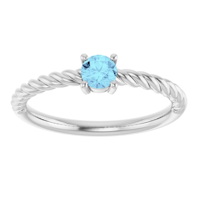 Natural Aquamarine | Round | 4mm
