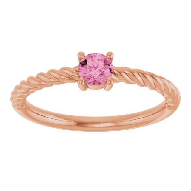 Natural Pink Tourmaline | Round | 4mm