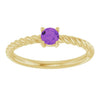Natural Amethyst | Round | 4mm