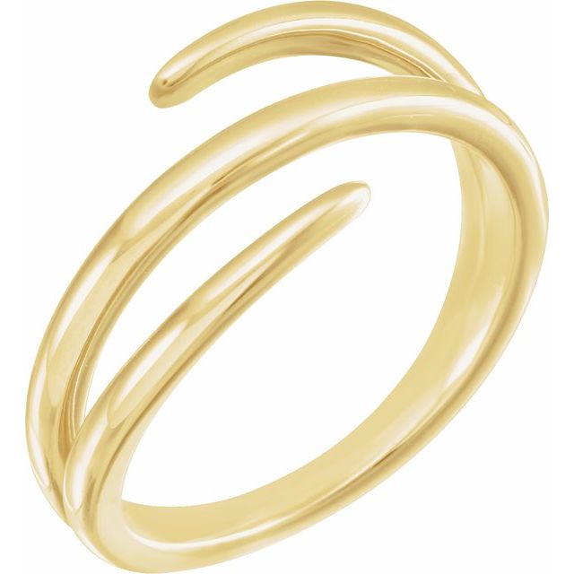 Double Bypass Wrap Ring — 14K Yellow Gold