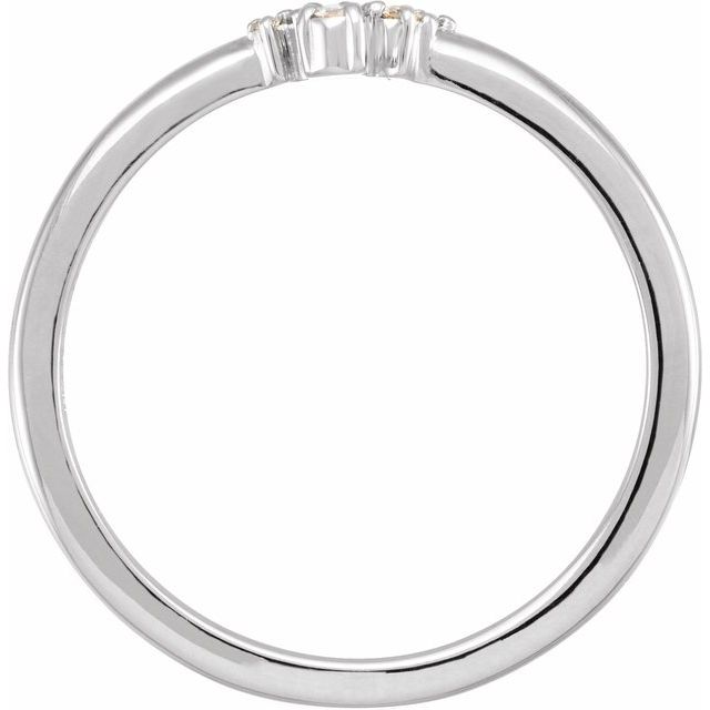 Rose-Cut & Faceted Diamond Cluster Stackable Ring — Sterling Silver