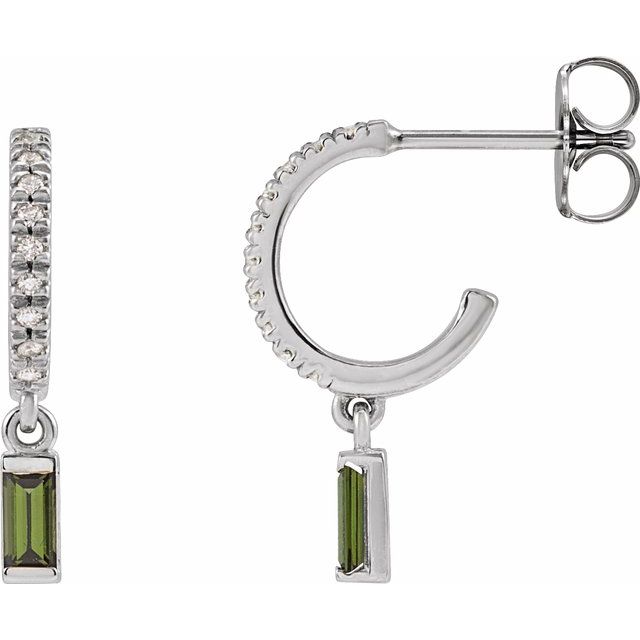 Natural Green Tourmaline | Straight baguette | 4 x 2mm