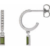 Natural Green Tourmaline | Straight baguette | 4 x 2mm