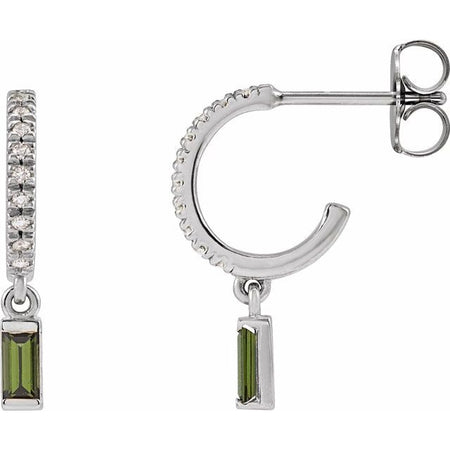 Natural Green Tourmaline | Straight baguette | 4 x 2mm