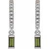 Natural Green Tourmaline | Straight baguette | 4 x 2mm