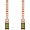 Natural Green Tourmaline | Straight baguette | 4 x 2mm