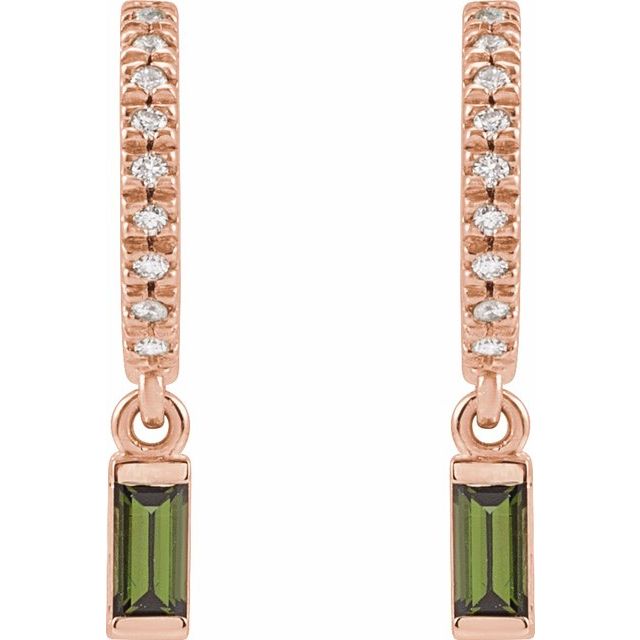 Natural Green Tourmaline | Straight baguette | 4 x 2mm