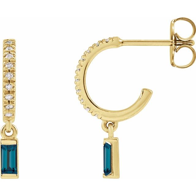 Natural London Blue Topaz | Straight baguette | 4 x 2mm