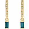 Natural London Blue Topaz | Straight baguette | 4 x 2mm