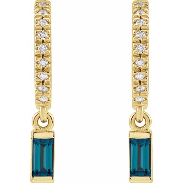 Natural London Blue Topaz | Straight baguette | 4 x 2mm