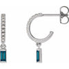 Natural London Blue Topaz | Straight baguette | 4 x 2mm