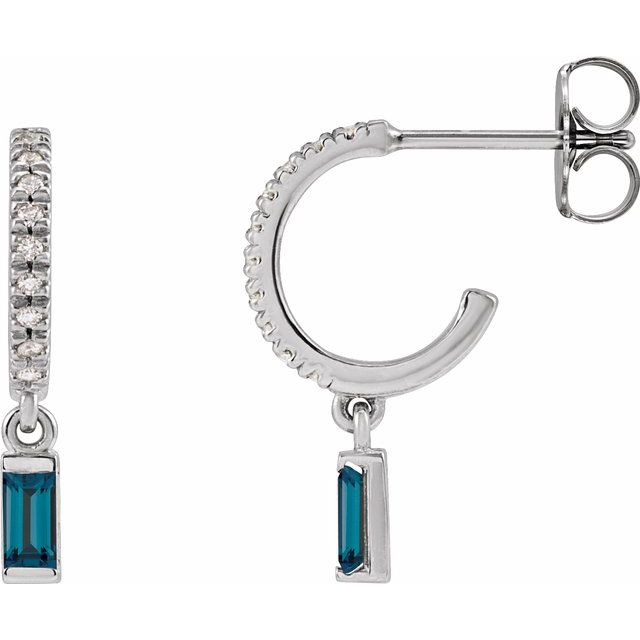 Natural London Blue Topaz | Straight baguette | 4 x 2mm