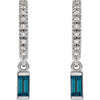 Natural London Blue Topaz | Straight baguette | 4 x 2mm