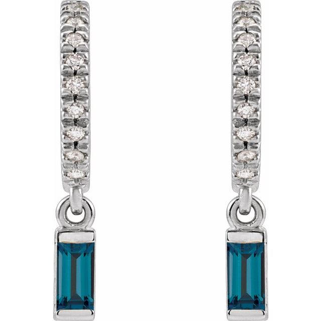 Natural London Blue Topaz | Straight baguette | 4 x 2mm