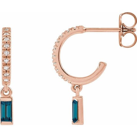 Natural London Blue Topaz | Straight baguette | 4 x 2mm