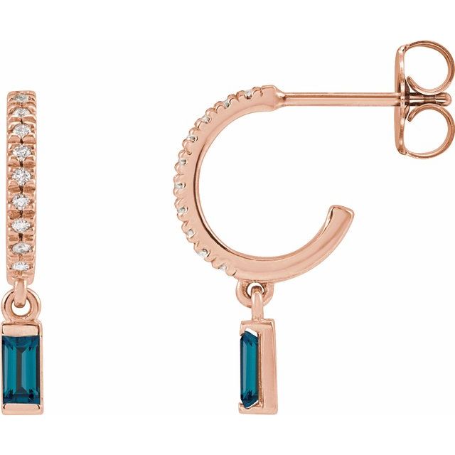 Natural London Blue Topaz | Straight baguette | 4 x 2mm