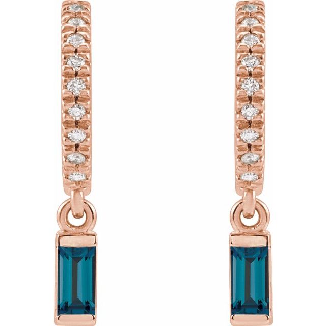 Natural London Blue Topaz | Straight baguette | 4 x 2mm