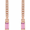 Natural Pink Sapphire | Straight baguette | 4 x 2mm