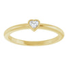 126121 / Ring / Set / 14K Yellow / Natural Diamond / Heart / 2.7 X 3 Mm / Polished / 1/10 Ct Natural Diamond Stackable Ring
