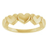 57738 / Ring / 14K Yellow / Polished / Connected Heart Ring
