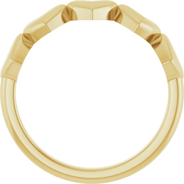 57738 / Ring / 14K Yellow / Polished / Connected Heart Ring