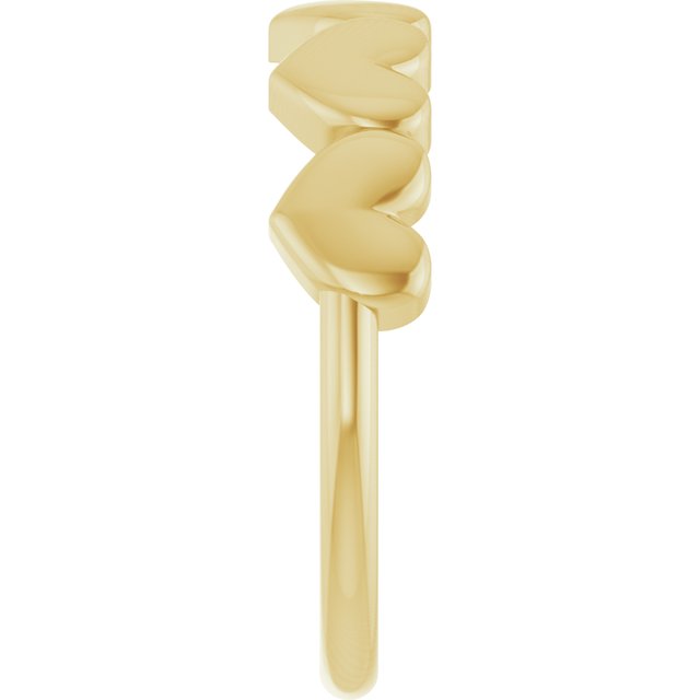 57738 / Ring / 14K Yellow / Polished / Connected Heart Ring