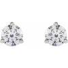 66233 / 14K White / Set / Round / Lab-Grown Diamond / Pair / 4Mm :: 1/2 Ctw / Vs, F+ / Friction / Friction Backs Included / 3-Prong / Polished / 1/2 Ctw Lab-Grown Diamond Stud Earrings