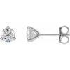 66233 / 14K White / Set / Round / Lab-Grown Diamond / Pair / 4.5Mm :: 3/4 Ctw / Vs, F+ / Friction / Friction Backs Included / 3-Prong / Polished / 3/4 Ctw Lab-Grown Diamond Stud Earrings