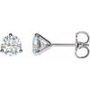66233 / 14K White / Set / Round / Lab-Grown Diamond / Pair / 5Mm :: 1 Ctw / Vs, F+ / Friction / Friction Backs Included / 3-Prong / Polished / 1 Ctw Lab-Grown Diamond Stud Earrings