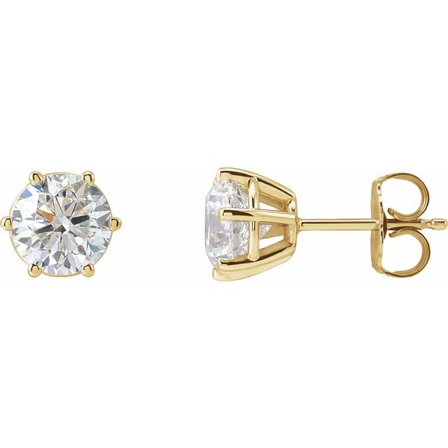 Natural Diamond | Round | 6.3mm :: 1 9/10 Ctw | Lab-Grown Diamond | Round | 6.3mm :: 2 Ctw