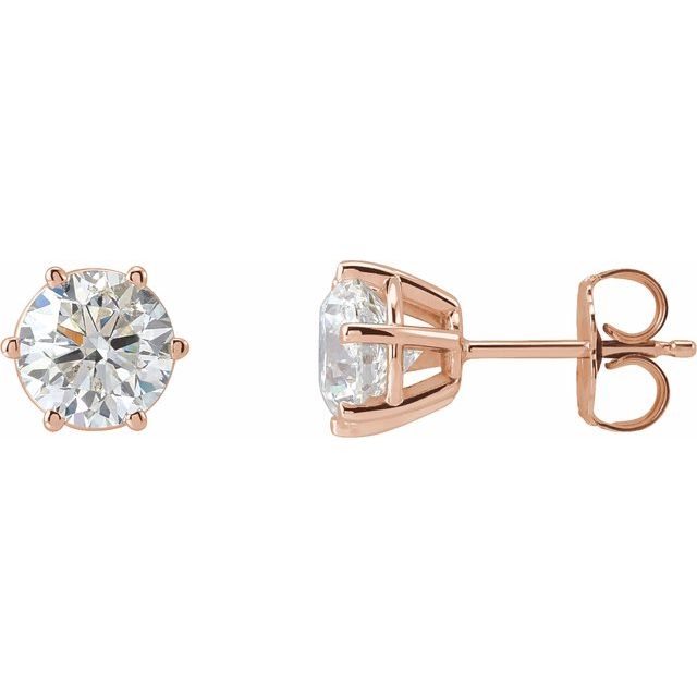 Natural Diamond | Round | 6.3mm :: 1 9/10 Ctw | Lab-Grown Diamond | Round | 6.3mm :: 2 Ctw