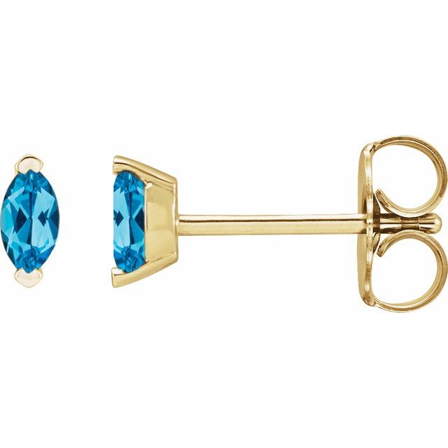 Natural Swiss Blue Topaz | Marquise | 4 x 2mm