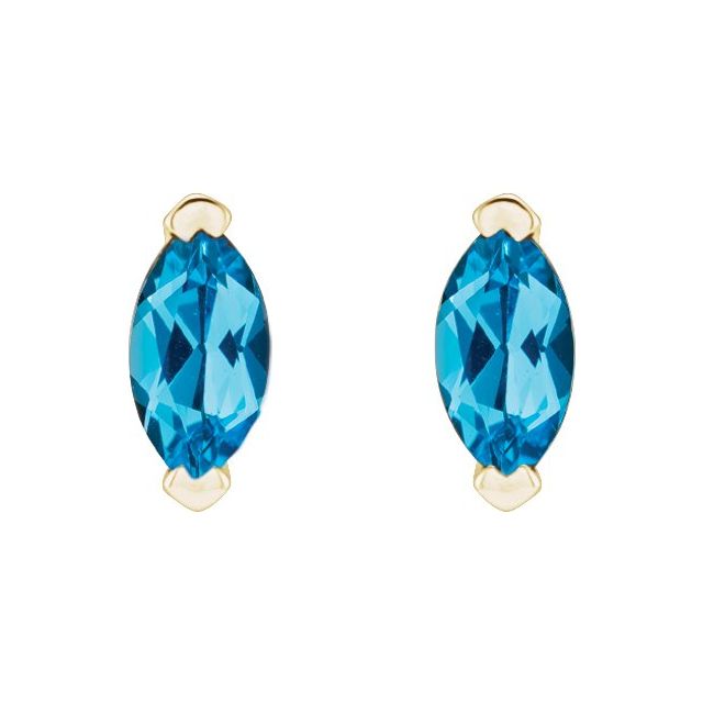 Natural Swiss Blue Topaz | Marquise | 4 x 2mm