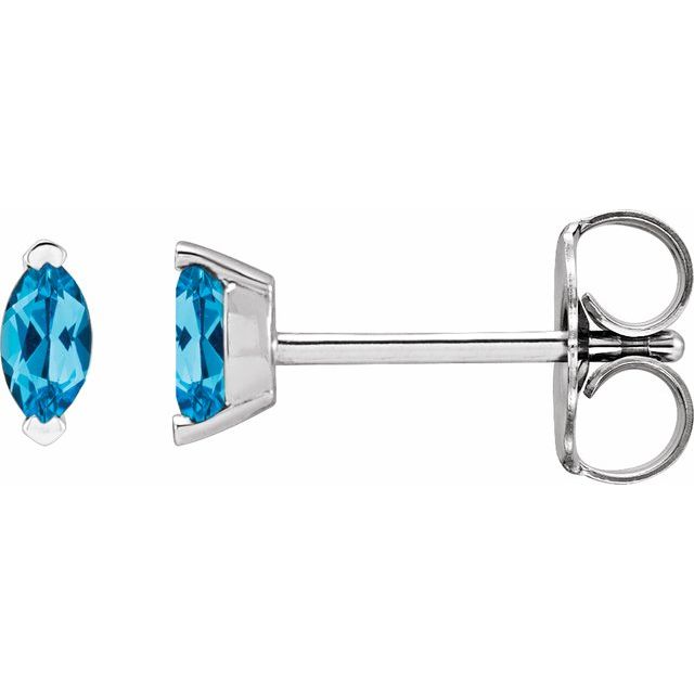 Natural Swiss Blue Topaz | Marquise | 4 x 2mm