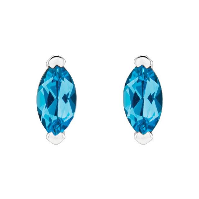 Natural Swiss Blue Topaz | Marquise | 4 x 2mm